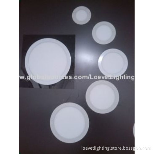 LED Round Panel Light, 80lm/W High-luminous Efficiency with White Frame